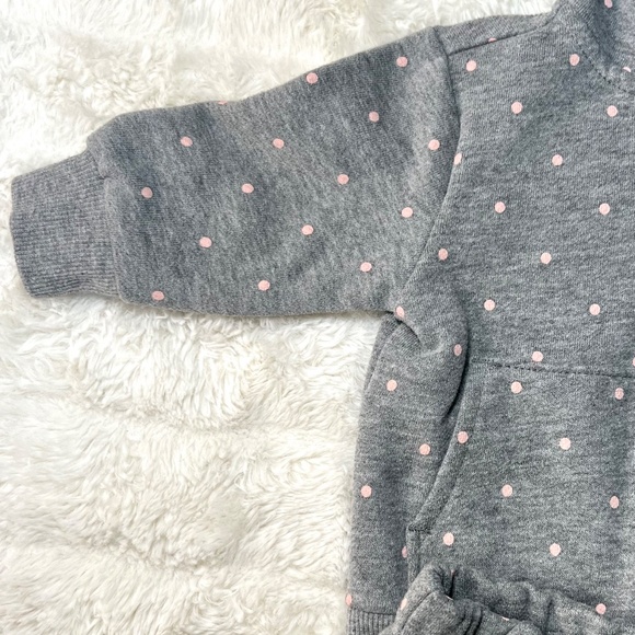 Carter's Gray and Pink Polka Dot Matching Set 3 Months - Picture 5 of 5